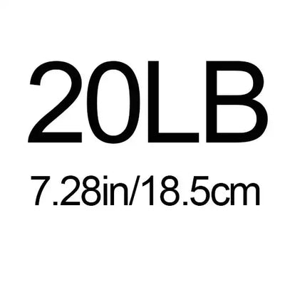 Fishing leader size label: 20LB, 7.28in/18.5cm length