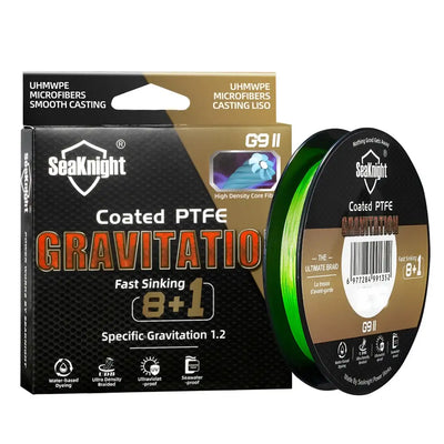SeaKnight Gravitation G9 II coated PTFE fishing line kit box with dark-green spool