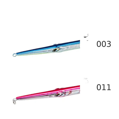 Hunthouse 180mm sinking trolling pencil lure, blue and silver needle bait with treble hook
