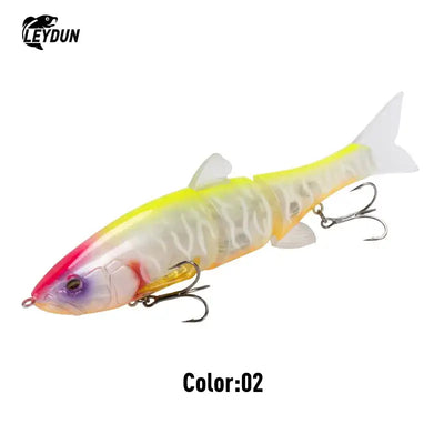 LEYDUN DOWZ SWIMMER 180SF 2oz Slow Floating Fishing Lures Triple Joint Body Glide Swimbaits Hard Baits Wobblers For Bass Pike - - Cast N Go