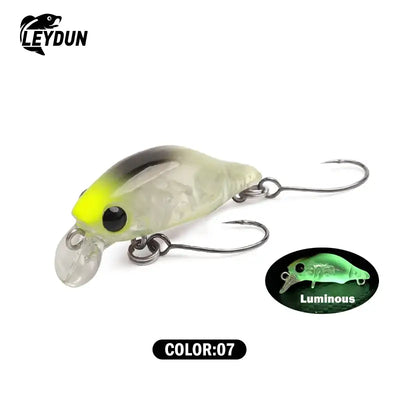 Leydun Puppet Surface Minnow Fishing Lures 30mm 1.5g Floating Shallow Diving Crankbait Fishing Artificial Swimbaits Tackles - - Cast N Go