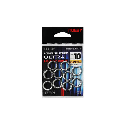 Ultra heavy wire power split rings, stainless steel, size 10 (boxed set)