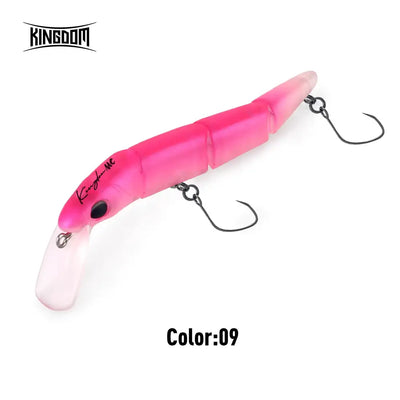 Pink 75mm minnow crankbait lure with two treble hooks and split rings