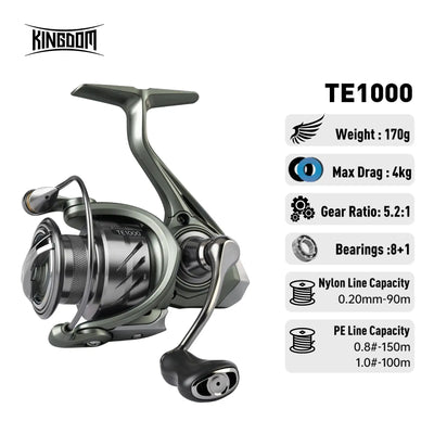 Kingdom TE Spinning Fishing Reel | 1000–5000