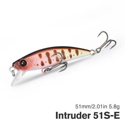 TSURINOYA sinking minnow intruder lure, brown copper with dark speckles