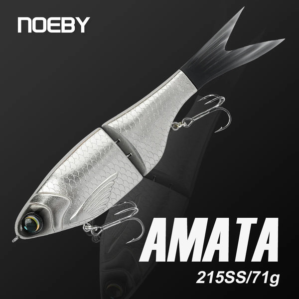 NOEBY Amata 215SS glide swimbait, silver shad color with treble hooks
