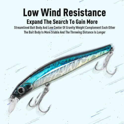 LEYDUN Artist FR Silence Sinking Minnow Fishing Lures 80mm 105mm Jerkbaits Good Action Wobblers High Quality Hard Baits Sea Bass -  - Cast N Go