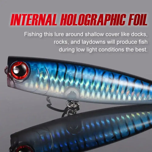 Noeby 105mm 24g Topwater Popper Fishing Lures Wobblers Long Casting Artificial Hard Baits Saltwater Freshwater Fishing Lures -  - Cast N Go