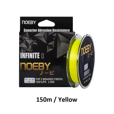 NOEBY PE braided fishing line spool, 150m yellow, Infinite II