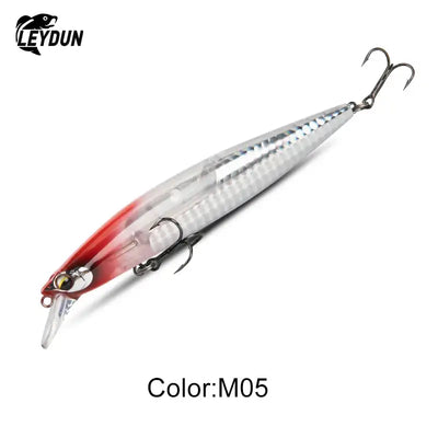 LEYDUN Floating Sea Bass Fishing Lures Baits 130mm 20g Minnow Lures with Flash Blade Hard Lure Good Action Wobblers Tackle Pike -  - Cast N Go