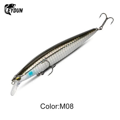 LEYDUN Floating Sea Bass Fishing Lures Baits 130mm 20g Minnow Lures with Flash Blade Hard Lure Good Action Wobblers Tackle Pike -  - Cast N Go