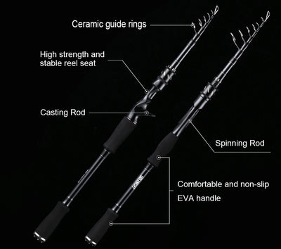 SeaKnight SANGE II Telescopic Travel Rod – Carbon | Fast Action | 7–30g | 2.1m & 2.4m | Spinning & Casting