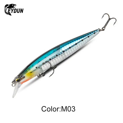LEYDUN Floating Sea Bass Fishing Lures Baits 130mm 20g Minnow Lures with Flash Blade Hard Lure Good Action Wobblers Tackle Pike -  - Cast N Go