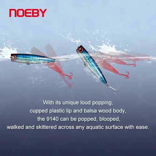 Noeby 105mm 24g Topwater Popper Fishing Lures Wobblers Long Casting Artificial Hard Baits Saltwater Freshwater Fishing Lures -  - Cast N Go