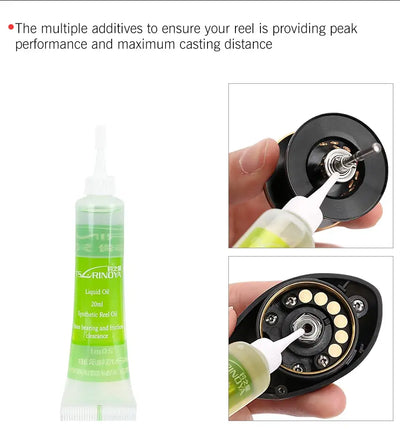 Tsurinoya liquid oil squeeze tube with applicator nozzle for reel bearings