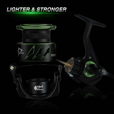 Piscifun Viper X Spinning Reel – 10+1BB | 4–15kg Drag | Graphite Body | 500–5000 Series