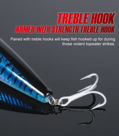 Noeby 105mm 24g Topwater Popper Fishing Lures Wobblers Long Casting Artificial Hard Baits Saltwater Freshwater Fishing Lures -  - Cast N Go