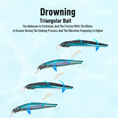 LEYDUN Artist FR Silence Sinking Minnow Fishing Lures 80mm 105mm Jerkbaits Good Action Wobblers High Quality Hard Baits Sea Bass -  - Cast N Go