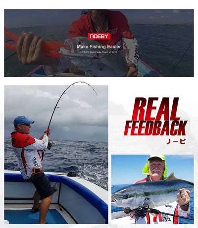 Trolling minnow lure real feedback fishing photo collage with anglers and catches