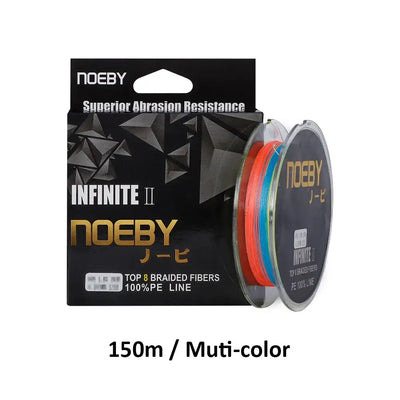 NOEBY PE braided fishing line spool, 150m multi-color, Infinite II