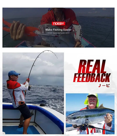 Fishing promotional photo collage featuring a lure and anglers holding fish