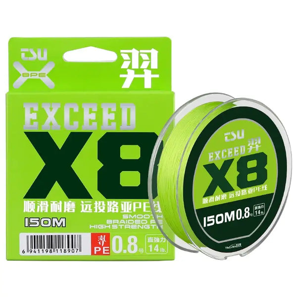 Tsurinoya EXCEED 8-strand PE line spool and green 150m box