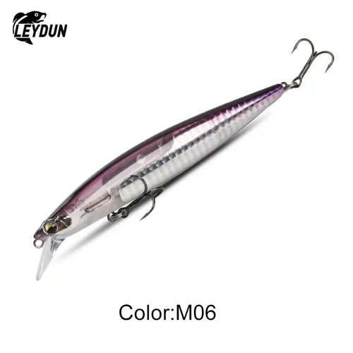 LEYDUN Floating Sea Bass Fishing Lures Baits 130mm 20g Minnow Lures with Flash Blade Hard Lure Good Action Wobblers Tackle Pike -  - Cast N Go