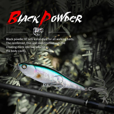 Topwater pencil lure with iridescent silver-blue body and colored belly, treble hooks