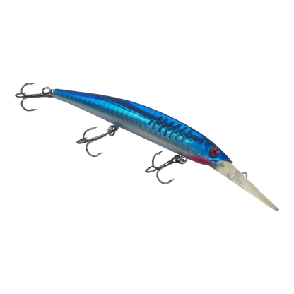 Finesse 'Flash Minnow' Blue Flash, 150mm Deep Diving Lure-0