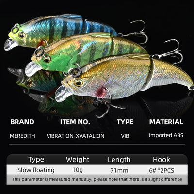 Set of three wobblers in blue-green, gold, and silver with clear lips and treble hooks