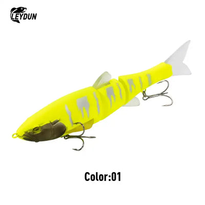 LEYDUN DOWZ SWIMMER 180SF 2oz Slow Floating Fishing Lures Triple Joint Body Glide Swimbaits Hard Baits Wobblers For Bass Pike -  - Cast N Go