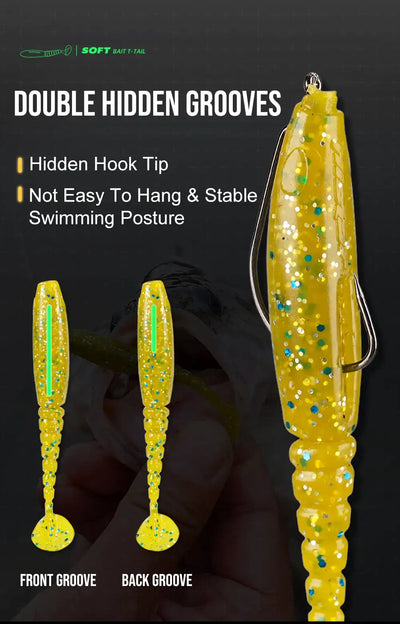 HISTAR T-Tail Soft Plastic Fishing Lure | 52–110mm