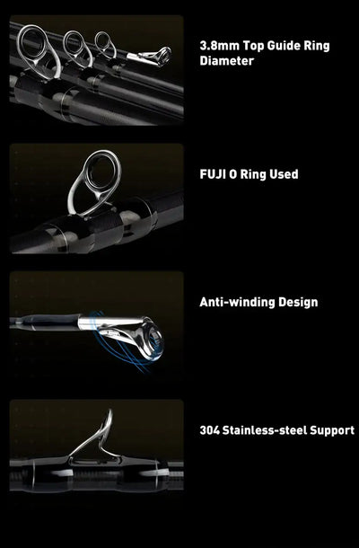 Kingdom Sava Blade Casting Fishing Rod | 2-Piece 30T Carbon