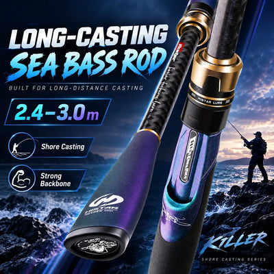 HISTAR Waves Carbon Fishing Rod | 2.4m–3m