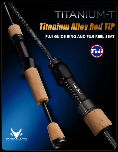Purelure Titanium-T XUL BFS Lure Rod – TC4 Titanium Tip | Fuji Guides | 5'3" to 7'2" | Trout Bass