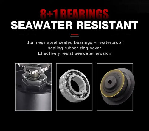Seasir P-Series Prospec Carbon Fiber Spining Reel 9Kg Max Drag 8+1BB 5.2:1/6.2:1 Freshwater Saltwater Fishing Reel -  - Cast N Go
