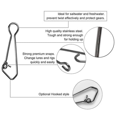 9KM DWLIFE Sinker Slider 25pc – Duo-Lock Snap | Line-Friendly | Running Sinker & Surf Rigs