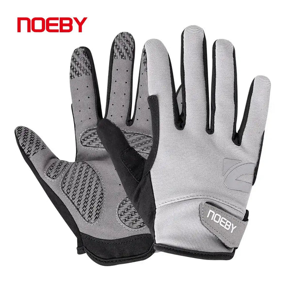 White UPF50+ fishing gloves with textured anti-slip palm