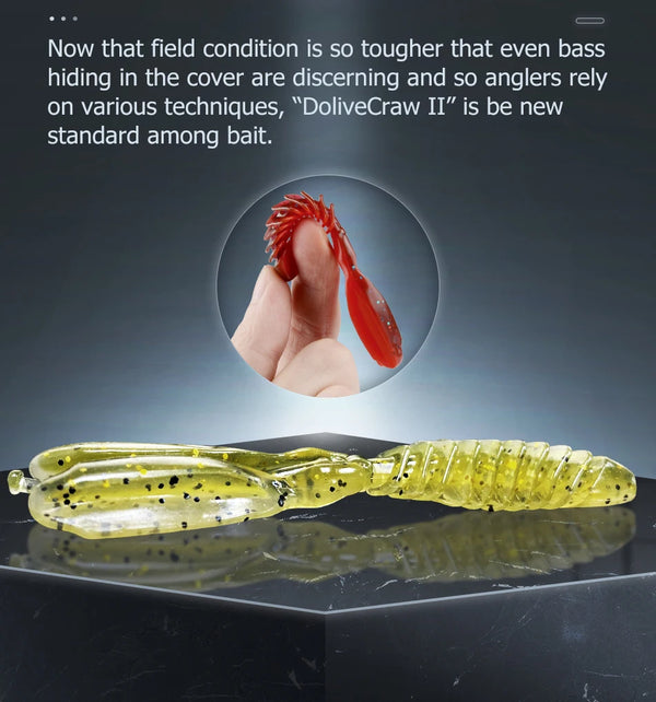 Soft silicone jigging worm lure, pale green with dark speckles and paddle tail