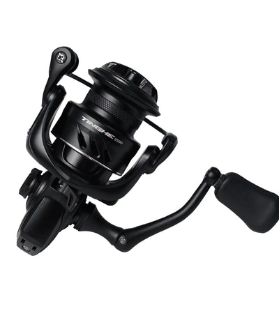 SEASIR black spinning fishing reel with bail wire, spool, and side knobs
