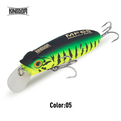 Artificial minnow fishing lure in black and neon green, clear lip, treble hooks