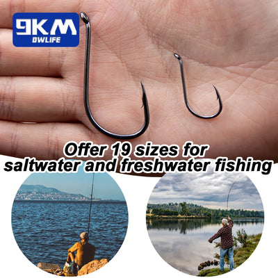 Offset Circle Hook Kit – High Carbon Steel | Mixed Sizes | 100–250pc | Bream Snapper