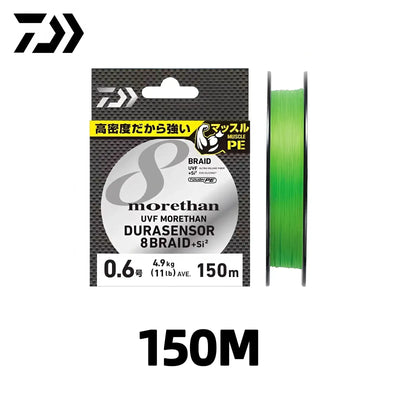 DAIWA morethan 8x braided PE fishing line, green, 0.6, 150m on package