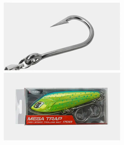NOEBY-Sinking VIB Fishing Lure, Artificial Hard Baits for Wahoo Tuna, Big Game Fishing, Mega Trap, 170mm, 213g 210mm 347g -  - Cast N Go