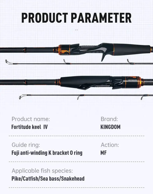 Casting and spinning fishing rod set with guide rings and black EVA handle