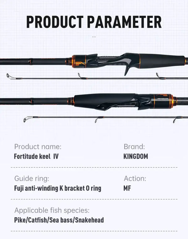 Casting and spinning fishing rod set with guide rings and black EVA handle