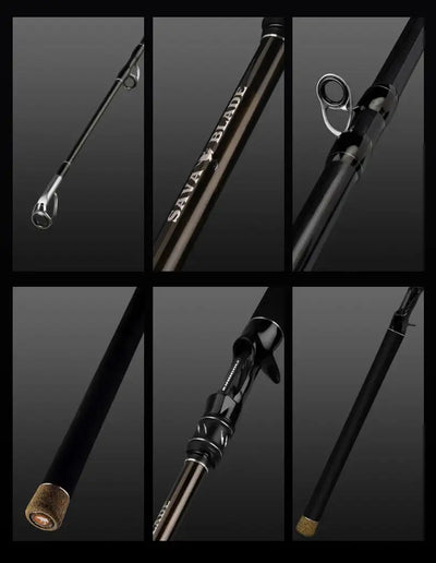 Kingdom Sava Blade Casting Fishing Rod | 2-Piece 30T Carbon