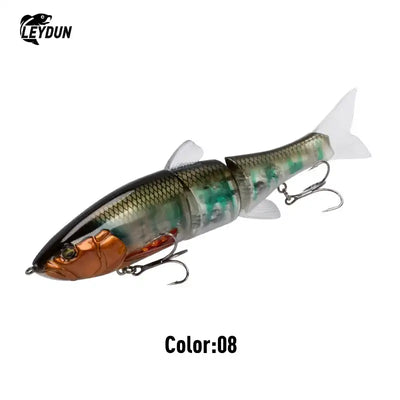 LEYDUN DOWZ SWIMMER 180SF 2oz Slow Floating Fishing Lures Triple Joint Body Glide Swimbaits Hard Baits Wobblers For Bass Pike -  - Cast N Go