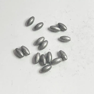 BLACKON olive lead sinkers, hollow weights, dark gray, marked (20-pack)