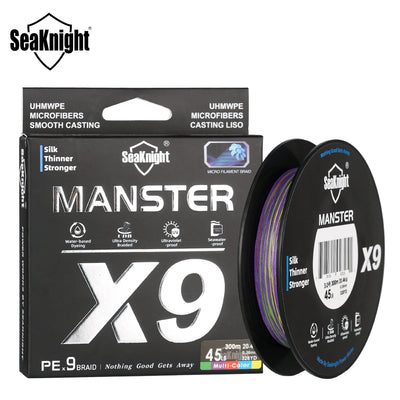 SeaKnight X9 9-Strand Braid – Wide Angle Braid | UV & Seawater-Proof | 17–80lb | 150–500m | Low-Vis